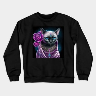 Goddess Siamese Cat Crewneck Sweatshirt